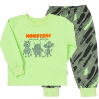 Bembi šilta (su pūkeliu) pižama berniukui Monsters